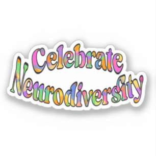 Celebrate Neurodiversity Rainbow Typography