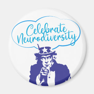 CELEBRATE NEURODIVERSITY UNCLE SAM MAGNET