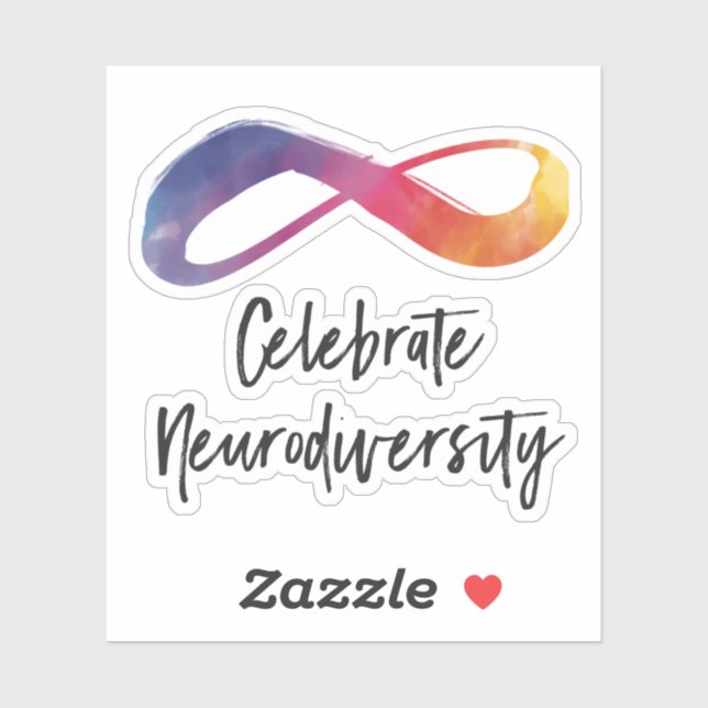 Celebrate Neurodiversity watercolor infinity (Sheet)