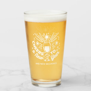 Celebrate New Beginnings Wine Glass Illustration