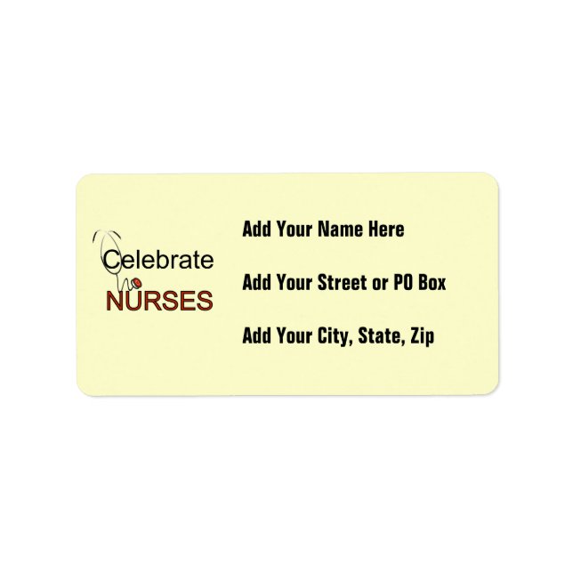 Celebrate Nurses T-shirts and Gifts Label (Front)