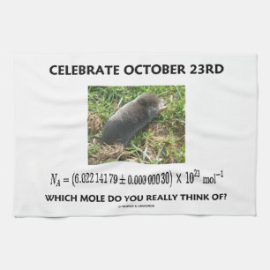 Celebrate October 23rd Which Mole Really Think Of? Kitchen Towel