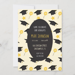Celebrate Our Graduate Personalize Graduation Cap Invitation