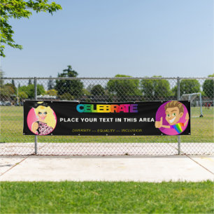 "CELEBRATE" Personalized Pride Parade/Wall Banner