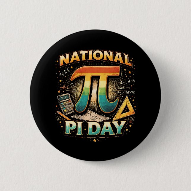 Celebrate Pi 2 Inch Round Button (Front)