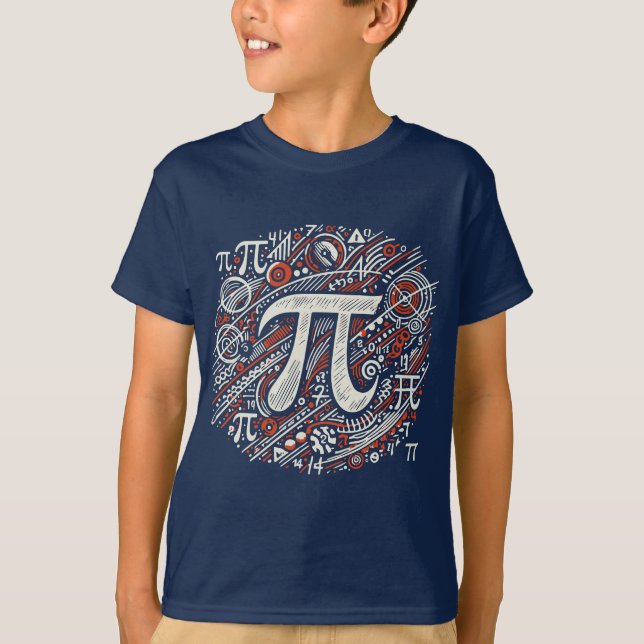 Celebrate Pi Day with a Creative Graphic T-Shirt (Front)