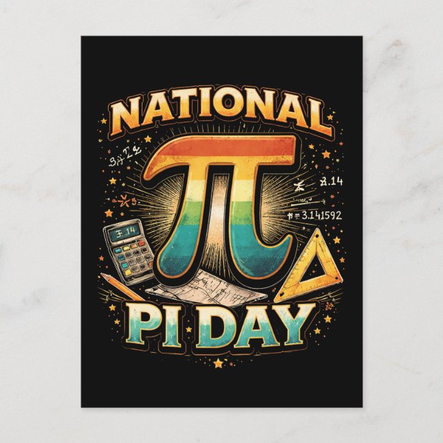 Celebrate Pi Postcard (Front)