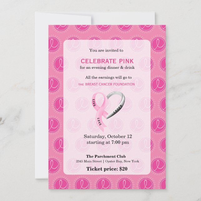 Celebrate Pink event Invitation (Front)
