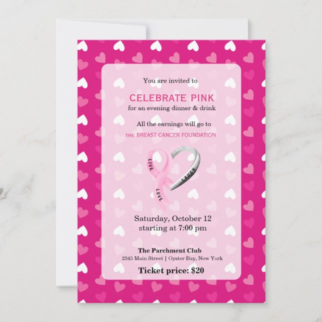 Celebrate Pink event Invitation (Front)
