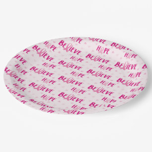 Celebrate pink event paper plate