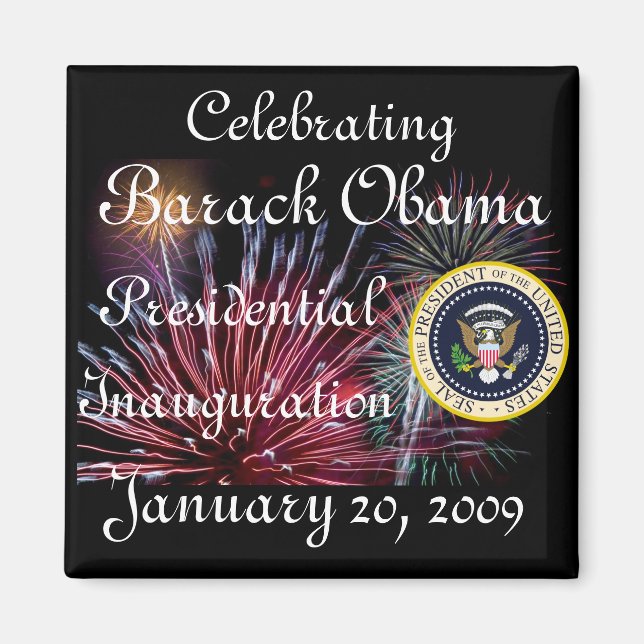 Celebrate President Obama Inauguration Magnet (Front)
