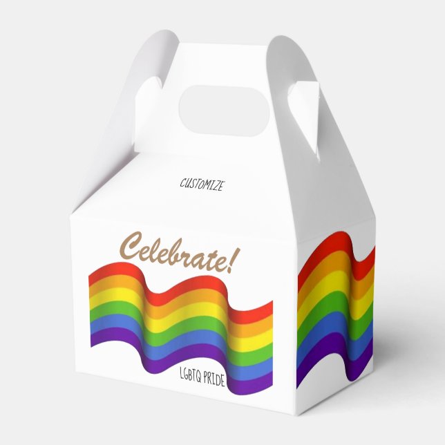 Celebrate Pride Favour Box, Gable 4x2.5x5 Favor Box (Front Side)