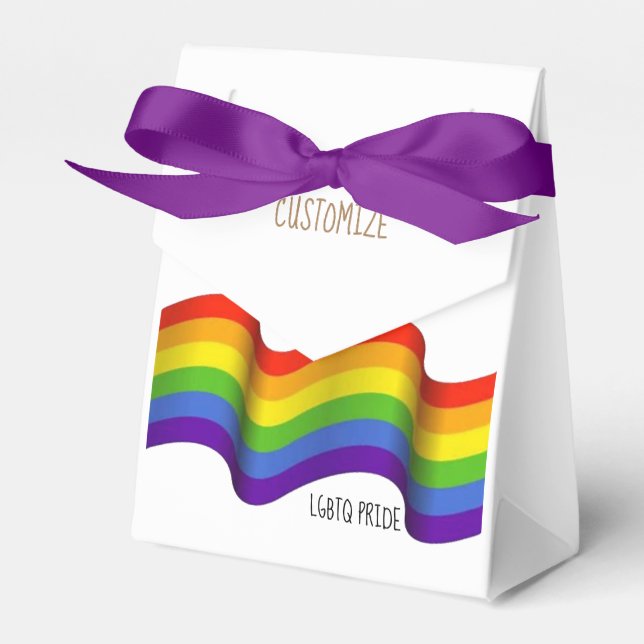 Celebrate Pride Tent 3x1.5x3.25 Favor Box (Front Side)