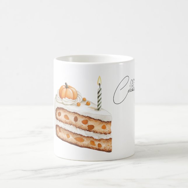 Celebrate Pumpkin Cake Candle   Coffee Mug (Center)