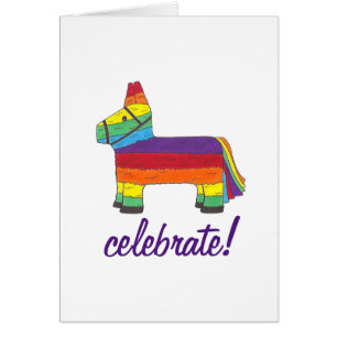 Celebrate Rainbow Donkey Piñata Fiesta Party Pride