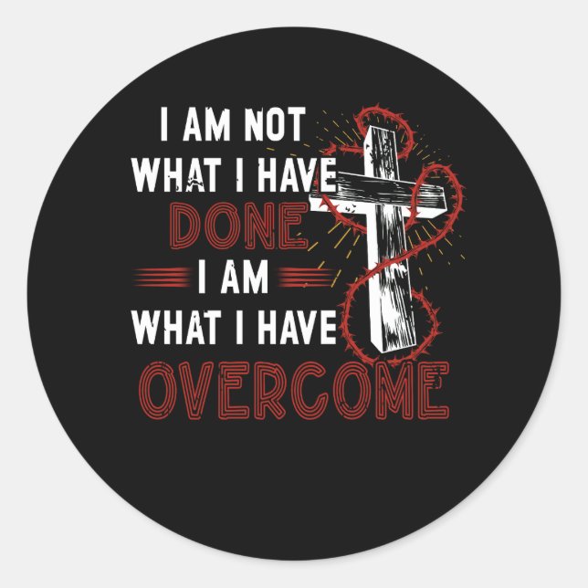 Celebrate Recovery T-Shirt Christian Cross Jesus C Classic Round Sticker (Front)