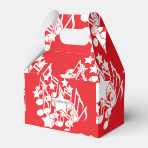 Celebrate Red Decorative Gable Favor Box
