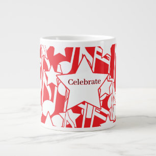 Celebrate Red Decorative  Large Coffee Mug