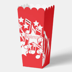 Celebrate Red Decorative Popcorn Favor Box