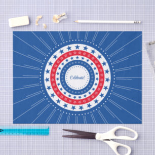 Celebrate Red, White, and Blue Stars Tissue Paper