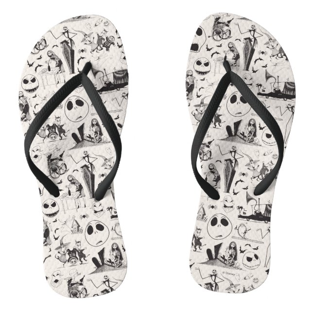 Celebrate Spooky - Pattern Flip Flops (Footbed)