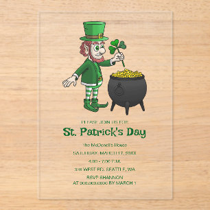 Celebrate St. Patrick's Day Acrylic Invitations