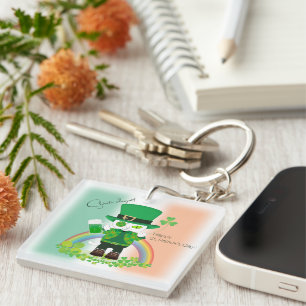 Celebrate St. Patrick's Day with a Lucky Cat Keychain