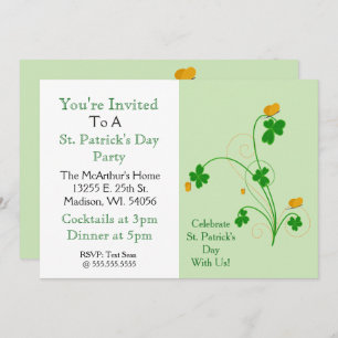 Celebrate St. Patrick's Day With Us!" Party Invitation