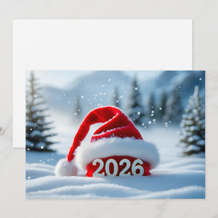 Celebrate the arrival of 2026 with festive winter holiday card