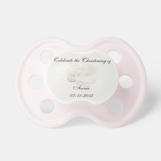 CELEBRATE THE CHRISTENING SOOTHER/DUMMY PACIFIER (Front)