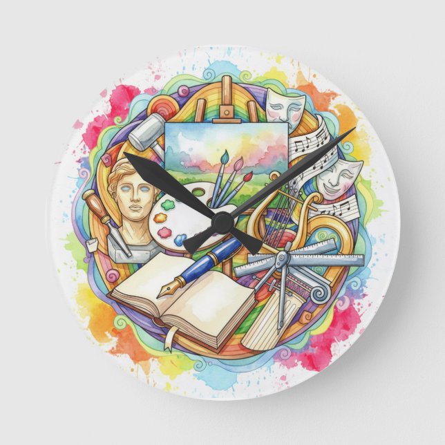 Celebrate the Creative Spirit Round Clock (Front)