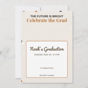 Celebrate the Grad Future is Bright Grad Invite