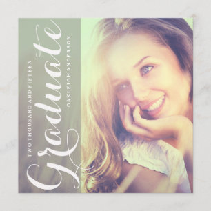 Celebrate the Graduate Elegant Photo Graduation Invitation