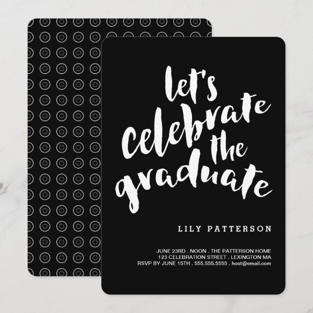 Celebrate the Graduate Graduation Party Invitation (Front/Back)