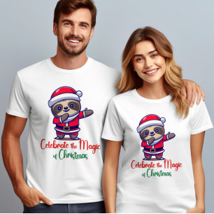 Celebrate the magic of Christmas Cute Sloth T-Shirt