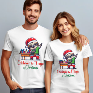 Celebrate the magic of Christmas Santa Sloths T-Shirt