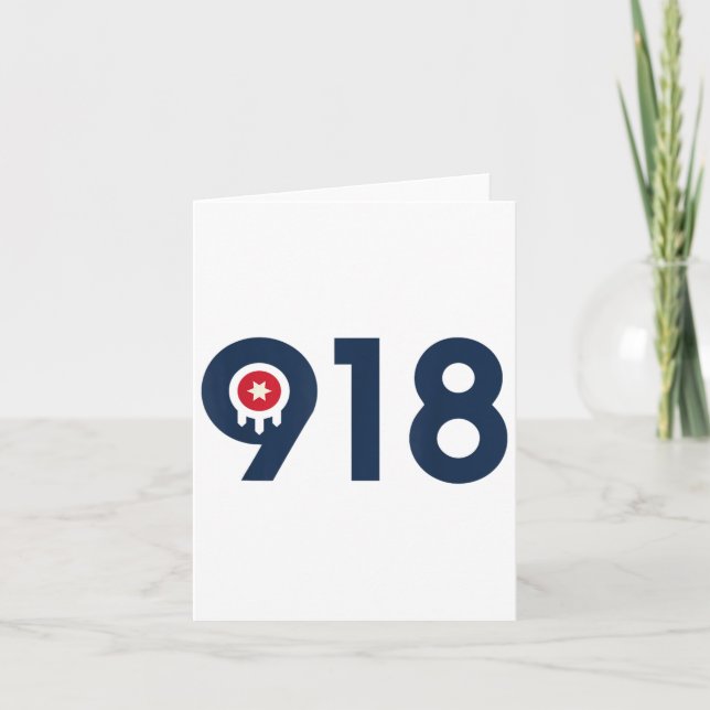 Celebrate The Nine One Eight Tulsa Oklahoma 918 Ar Card (Front)