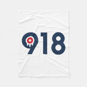 Celebrate The Nine One Eight Tulsa Oklahoma 918 Ar Fleece Blanket