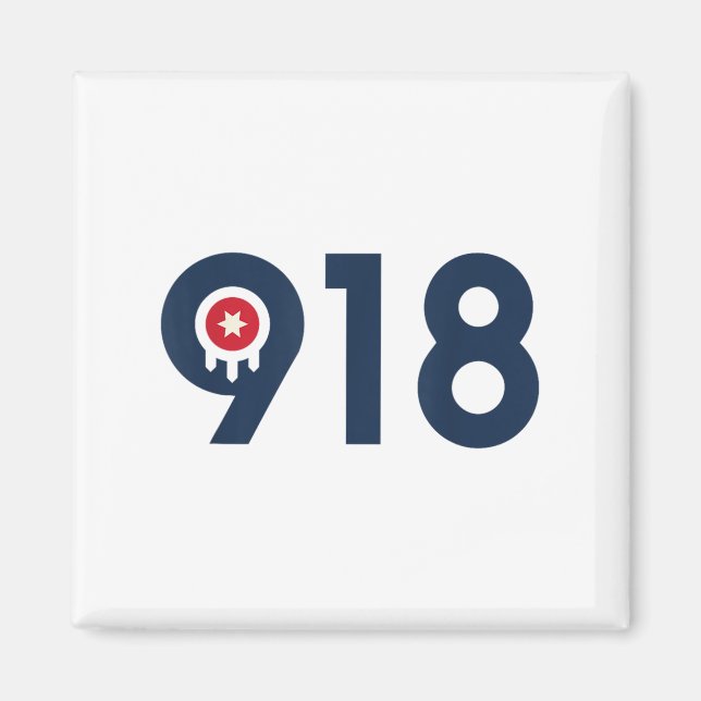 Celebrate The Nine One Eight Tulsa Oklahoma 918 Ar Magnet (Front)