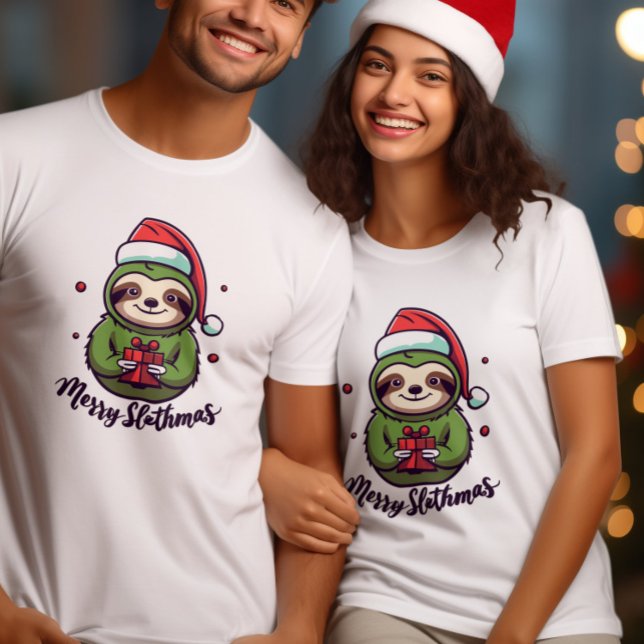 Celebrate the spirit of Christmas Cute Sloth T-Shirt (Creator Uploaded)
