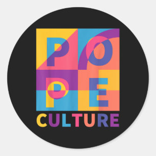 Celebrate The Us Pope Pop Art & Culture Classic Round Sticker