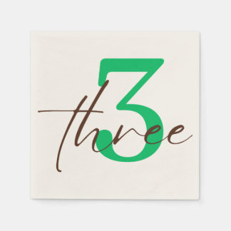 Celebrate Third Anniversary Napkin