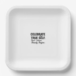 Celebrate True Self Paper & Party Plates