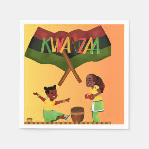 "Celebrate Unity: A Joyful Kwanzaa Gathering" Napkin
