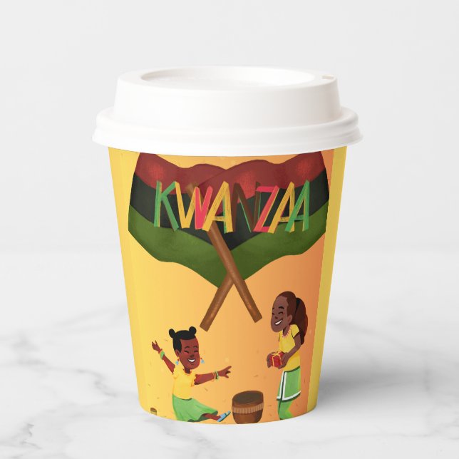 "Celebrate Unity: A Joyful Kwanzaa Gathering"  Paper Cups (Front)