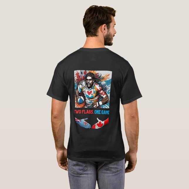 Celebrate Unity with Our "Two Flags - One T-Shirt (Back Full)