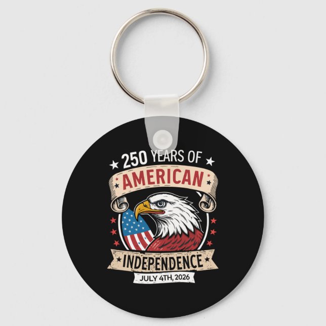 Celebrate Usa 250th Independence Day - 1776-2026 U Keychain (Front)