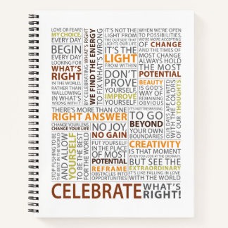Celebrate What's Right 8.5x11 Notebook - Lined
