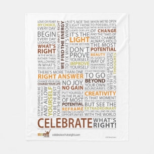 Celebrate What's Right Fleece Blanket
