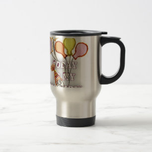 Celebrate with Our Playful Birthday Greeting Happy Travel Mug